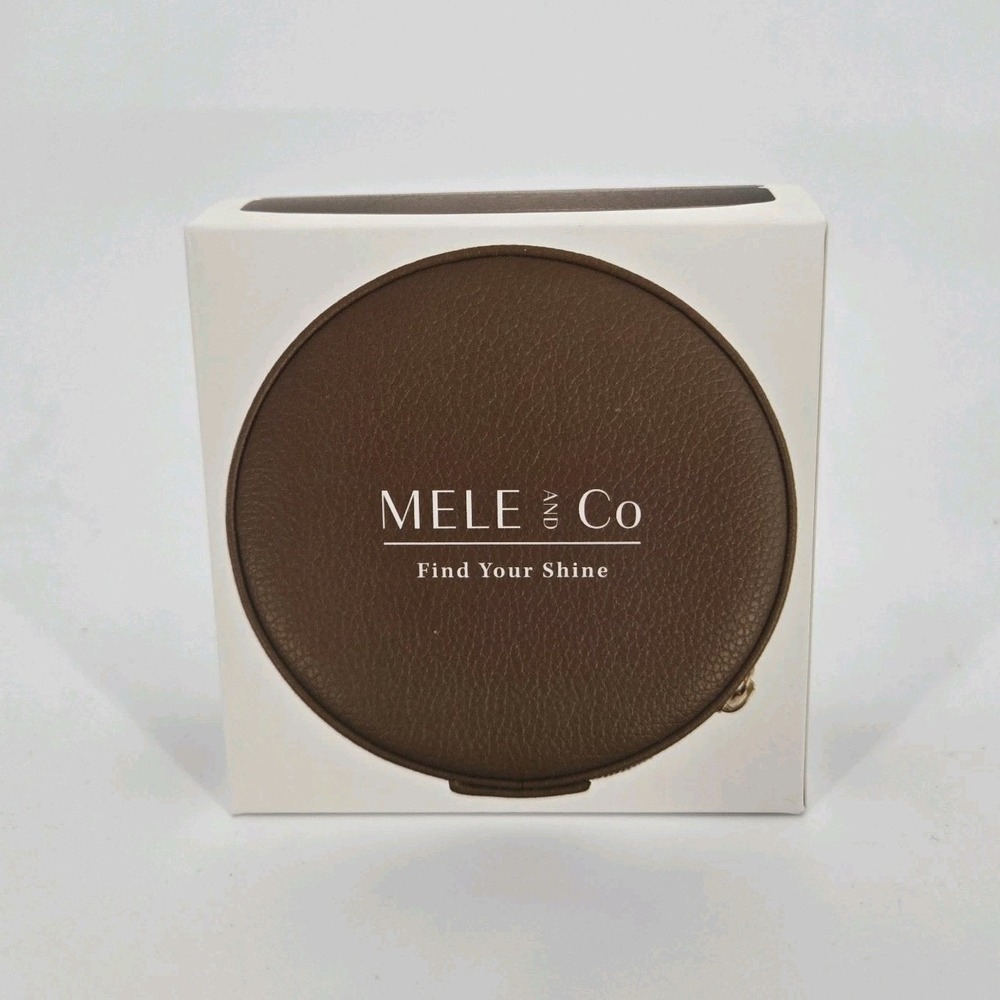 BRAND NEW IN BOX Mele & Co. Passage Travel Jewelry Case‎ Brown Faux Leather